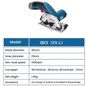 <span class=keywords><strong>Scie</strong></span> <span class=keywords><strong>circulaire</strong></span> électrique <span class=keywords><strong>BOSCH</strong></span> GKS 12V-LI, professionnelle, multifonctionnelle, rechargeable, sans fil, pour le travail du bois, <span class=keywords><strong>scie</strong></span> à découper, usage domestique - Product Image 3