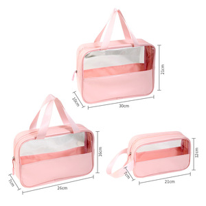 Sac de toilette imperméable Beilian, transparent en PVC, avec fermeture éclair, pour voyage - Product Image 5