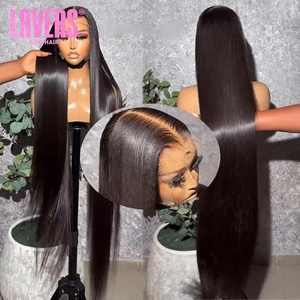 40 inch Brazil HD ren tóc cơ thể sóng xoăn tóc giả Nhà cung cấp 13x6 nguyên Ấn Độ ren phía trước glueless đầy đủ ren phía trước tóc giả tóc con người - Product Image 3