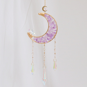 Attrape-soleil en améthyste en gros, attrape-soleil en cristal naturel de haute qualité, décoration suspendue pour la maison - Product Image 3