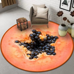 Tapis de sol irrégulier motif fruits de dessin animé mignon, paillasson de chambre, tapis de sol fraise, tapis de salle de bain absorbant et antidérapant - Product Image 4