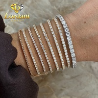 Bracelet tennis personnalisable en or massif 10k 14k 18k avec diamants de laboratoire IGI HPHT CVD DEF VS VVS