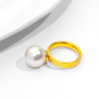 JUSNOVA Bijoux en acier inoxydable plaqué or 18 carats, ensemble de bijoux en perles pour femme, résistant à l'eau, anti-ternissement, bijoux de luxe tendance pour femmes