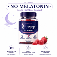 Gummies pour le sommeil sans mélatonine LIFEWORTH OEM ODM |   Gommes végétaliennes à la pectine avec magnésium et L-théanine |   Vente en gros de marques privées