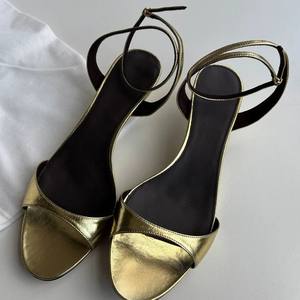Sandalias de tacón fino con correa al tobillo y punta redonda para mujer, estilo gatito francés, elegantes, para verano 2026 - Product Image 3