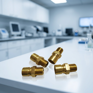Adaptador de Conexión de Tubería Roscado Hexagonal de Latón de Alta Precisión, Fabricado en Vietnam por Fábrica OEM ODM - Product Image 1