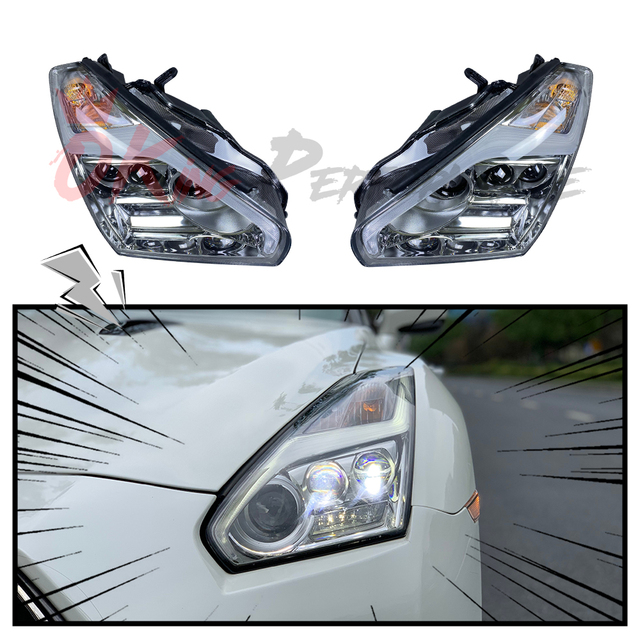 GTR Headlight for Nissan R35 GTR 2008-2026 CBA DBA 4BA Head Light Headlamp Head Lamp Front Light LED Lamp Assemble