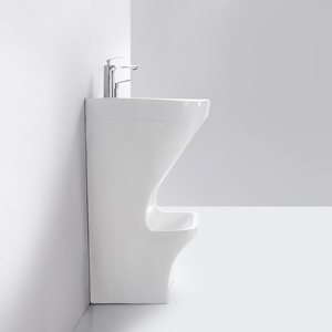 Lavabo de Cerámica Moderno y Ecológico para Wudu, Lavabo Musulmán para Lavar los Pies con Tirador, Fácil de Limpiar - Product Image 5