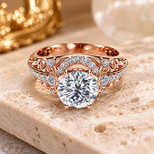 Anello classico color rosa dal design elegante per donna, gioielli da indossare ogni giorno - Product Image 6