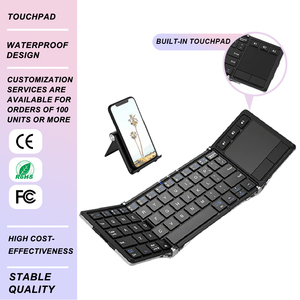 Teclado Plegable Delgado y Portátil, Mini Teclado Inalámbrico Bluetooth con Panel Táctil para Laptop, PC y Android, Modelo TY01 - Product Image 1
