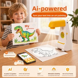 โปรเจคเตอร์วาดรูปอัจฉริยะแบบใหม่สำหรับ<span class=keywords><strong>เด็ก</strong></span> ข้ามพรมแดน ใช้พลังงาน AI สร้างสรรค์ภาพวาด ฝึกทักษะการวาด<span class=keywords><strong>ตาม</strong></span>เส้น ของเล่นเสริม<span class=keywords><strong>พัฒนาการ</strong></span> วัสดุพลาสติก สำหรับ<span class=keywords><strong>เด็ก</strong></span>ทุกเพศ อายุ 4 ปีขึ้นไป - Product Image 4