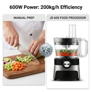 Máquina comercial eléctrica <span class=keywords><strong>de</strong></span> 600w para cortar, rebanar, triturar y picar verduras, procesador <span class=keywords><strong>de</strong></span> alimentos Sus304 para restaurante, para ajo y carne - Product Image 2