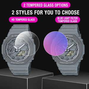 Protecteur d'écran pour montre intelligente, film en verre transparent résistant aux chocs et à la lumière bleue pour Casio <span class=keywords><strong>GA</strong></span> <span class=keywords><strong>2200</strong></span> <span class=keywords><strong>GA</strong></span> 2110 - Product Image 2
