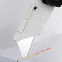 Couteau utilitaire pliant portable compact avec stockage de lame intégré et clip de ceinture pour la coupe de sangles de bricolage Support OEM personnalisé