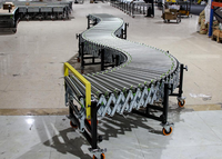 Convoyeur à rouleaux motorisé télescopique flexible et extensible de 35 pieds pour entrepôt logistique, pour boîtes en carton