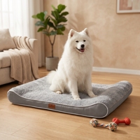 Coussin pour chien et chat de qualité supérieure, confortable, en mousse haute résilience, coton, lavable en machine, chaud, doux, enveloppant, type donut, luxueux