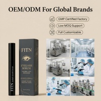 Sérum de croissance des cils à base de peptides végétaux purs pour des cils plus longs, plus épais et plus sains, activateur de croissance des cils, OEM, étiquette privée, personnalisé, premium