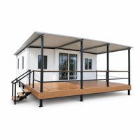Villa préfabriquée toutes saisons 20ft 40ft, maison conteneur de luxe extensible avec grande véranda pour les marchés des États-Unis et d'Australie
