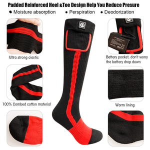 الجوارب الكهربائية للتدفئة المنقذ للرياضات الشتوية الدافئة بطارية عالية الطاقم قابلة لإعادة الشحن Coolmax المواد المطبوعة - Product Image 4