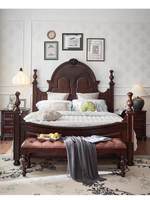 Tomson Shanghai Hochwertige Villa Massivholz Eiche Amerikanischer Stil Hauptschlafzimmer Vintage Prinzessinnen-Hochzeitsbett 2x2,2m 1,8m