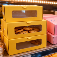 Emballage Boîte Personnalisé et Biodégradable en Carton Pliable pour Gâteaux, Biscuits, Cookies et Donuts avec Logo – Vente en Gros
