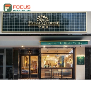 Modern Coffee Merchandise Display Rack Solid Wood Frame Biscuit Snack Display Coffee Bar Display Rack - Product Image 2