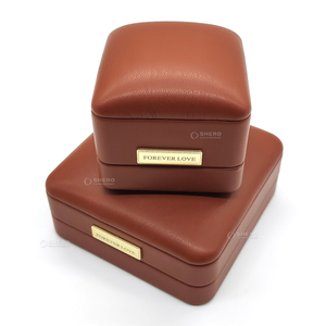 Emballage de boîte à bijoux en cuir personnalisé avec collier en daim boîte à bijoux bracelet vente en gros de boîte à bagues emballage de bijoux - Product Image 1