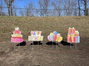 Panneaux de jardin double face résistants aux UV et imperméables de 18x24 pouces avec piquet en H pour l'intérieur et les annonces de rassemblements familiaux - Product Image 2