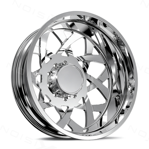 ล้อฟอร์จขนาด 24 นิ้ว 22x8.25 24x8.25 26x8.25 8x210 10x225 สีดำเงาแบบมิลล์ สำหรับ Chevy Silverado 3500 Ford F450 DRW - Product Image 3