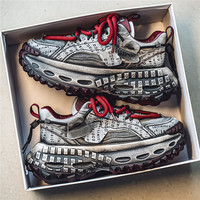 Chaussures pour hommes, nouvelle semelle épaisse, élévatrices, antidérapantes, légères, chaussures de papa, rétro, couleur contrastée, tendance, décontractées, chaussures de sport