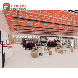 Luxury Human Hair Display Cabinet Glass Door Lockable Drawer Multi Tier Shelf Display Cabinet Fixture - Product Image 1