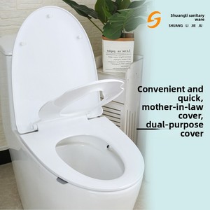 <span class=keywords><strong>Tapa</strong></span> de Inodoro <span class=keywords><strong>Universal</strong></span> en Forma de U, de Plástico, Moderna y Minimalista, con Múltiples Cojines Antirrotura y Reforzada - Product Image 4