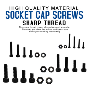 Stock 12.9 Grade Carbon Steel Metric 1060 PCS <b>Bolt</b> Nut Kit M2 M3 <b>M4</b> M5 Allen Hex Socket Head Cap Screw - Product Image 6