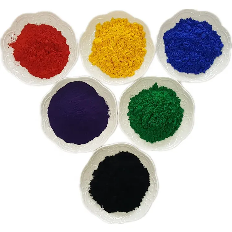 Inorganic Pigment Powder Iron Oxide Red/Black/Yellow for Construction Transparent Dispersions Pigment for Concrete and Cement Uk