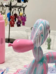 Fluid Art fornisce 16cm 25cm 30cm <span class=keywords><strong>palloncino</strong></span> fluido <span class=keywords><strong>cane</strong></span> embrione bianco gioco di marea in <span class=keywords><strong>resina</strong></span> ornamenti artistici <span class=keywords><strong>palloncino</strong></span> fluido per cani - Product Image 5