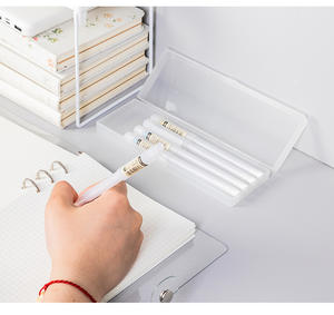 Estuche Transparente para Lápices, Caja de Plástico PP para Cosméticos, Estuche para Material Escolar - Product Image 4