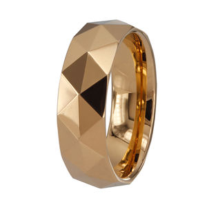 CHENG JEWELERS Joyería <span class=keywords><strong>de</strong></span> Moda, Anillos <span class=keywords><strong>de</strong></span> Matrimonio <span class=keywords><strong>de</strong></span> Tungsteno con Baño <span class=keywords><strong>de</strong></span> Oro <span class=keywords><strong>de</strong></span> 18k y Superficie Facetada <span class=keywords><strong>de</strong></span> 8mm <span class=keywords><strong>para</strong></span> <span class=keywords><strong>Hombre</strong></span> - Product Image 2