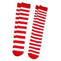 Chaussettes rayées européennes à la mode, chaussettes hautes à thème de Noël, chaussettes assorties pour la famille, chaussettes cosplay JK