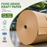 Papier kraft brun en pâte vierge, très demandé, pour l'emballage alimentaire