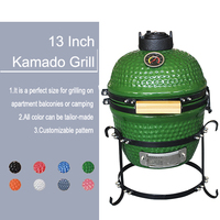 Équipement de cuisine professionnel 13-29 \ "Moderne Céramique Kamado Charcoal Grill Fumeur Asador De Carbon Para Terraza BBQ