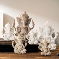 Statue de Bouddha en résine personnalisée, tête d'éléphant, dieu de la richesse, Ganesha thaïlandais, déité indienne d'Asie du Sud-Est, décoration Feng Shui pour la maison