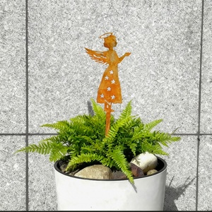 Estaca de jardín de metal rústica con diseño de animal, decorativa y fácil de instalar, para patio de primavera, césped, paisaje, camino, Halloween, tu propia creación - Product Image 1