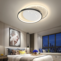Plafonnier LED moderne avec couvercle en acrylique et structure en fer pour chambre à coucher, salon, couloir, balcon et bureau
