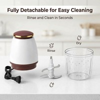 Hachoir à viande électrique commercial en acier inoxydable de qualité alimentaire sans BPA, mini hachoir électrique 700 ml, robot culinaire pour bébé 300 W