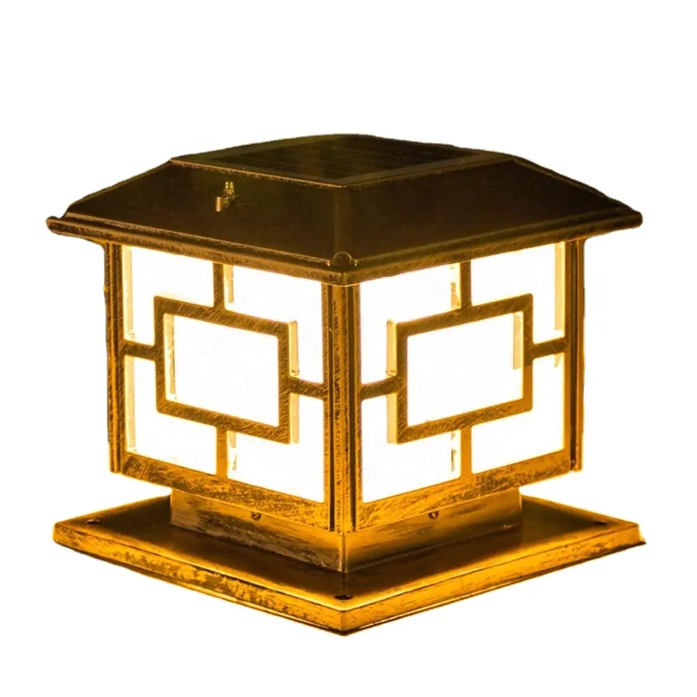 Европейский тип Dia250mm H250mm квадратный забор, светодиодные стоечные светильники, уличная лампа для ворот