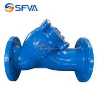 SFVA marca alta calidad GGG50 PN16 Din F1 Y tipo colador DN100 DN150 hierro dúctil Y colador válvulas