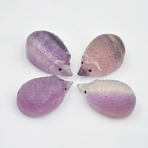 36*21*15mm Petite sculpture sur pierre de <span class=keywords><strong>Fluorite</strong></span> naturelle Hérisson sculpture pour <span class=keywords><strong>la</strong></span> décoration intérieure - Product Image 2