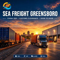 Greensboro NC Fret maritime depuis la Chine DDP Dédouanement Livraison porte-à-porte Transitaire Agent maritime Manutention de marchandises