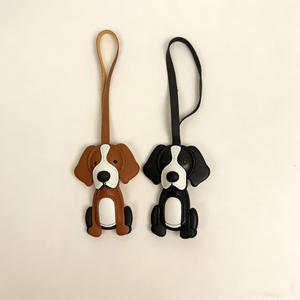 Pendentif chien Border Collie en cuir PU avec longue sangle, porte-clés chiot, chien <span class=keywords><strong>Bichon</strong></span>, <span class=keywords><strong>Labrador</strong></span> Retriever pour breloques de sac - Product Image 1