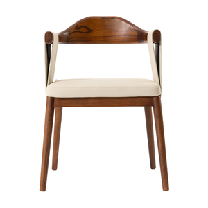 Poltrona Moderna in Legno Massello con Seduta Imbottita in Pelle per <span class=keywords><strong>Cucina</strong></span>, Soggiorno, Ufficio e Laboratorio - Product Image 4